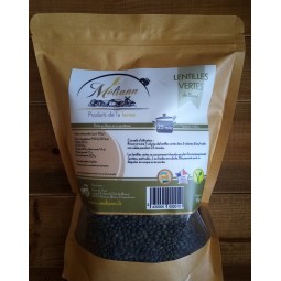 Lentilles Vertes de BLEURY 1KG, sachet zip réutilisable